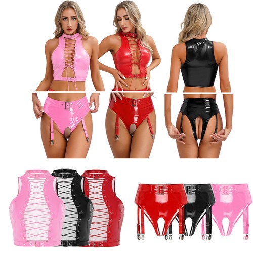 Damen wetlook korsett - wetlook,