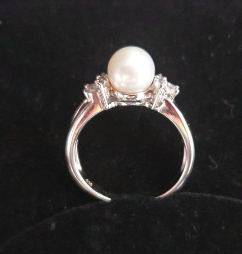 Silberring mit zuchtperle und - silberring,