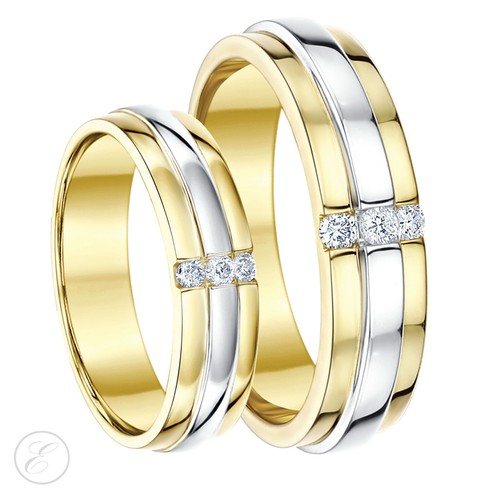 9ct zwei farbige - 9ct, zwei-farbige