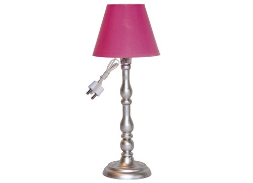 Stehlampe mit led - mit, silber/rosa