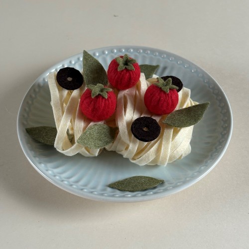 Filz spagetti kirschtomaten - spagetti,