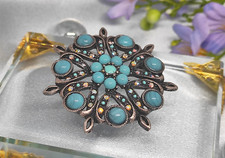 Brosche Vintage Glasperlen