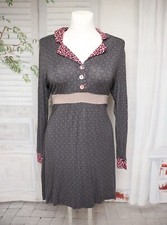 Graues Container Jersey Viskose Stretch Mini Kleid Dress Grau L 42 44