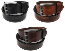 Echt Leder Gürtel Herren Damen Ledergürtel Schwarz 4cm für Anzug, Jeans Kürzbar