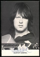 Ansichtskarte Musiker Gunter Gabriel mit Gitarre, Autograph 