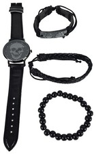 Armbanduhr Skull Totenkopf Set
