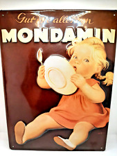 MONDAMIN Blechschild Werbeschild Reklameschild Vintage Reproduktion 80er Jahre 