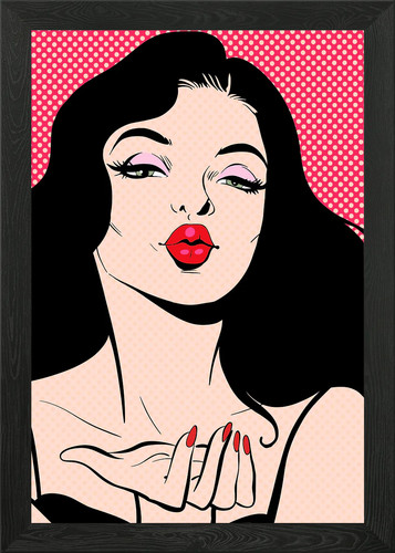 Pop art frauen gerahmtes - art,