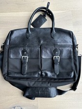 Vintage Ralph Lauren Business Umhängetasche Leder Schwarz Gebraucht Herren