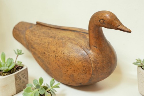 Vintage holzente figur - vintage,