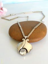 Phantastisches Collier Silber 925, Sten und Laine, Finnland, Bergkristall