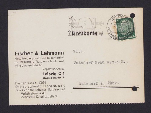 Leipzig postkarte 1941 - postkarte,