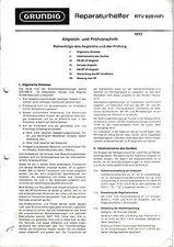 Service Manual-Anleitung für Grundig RTV 820  