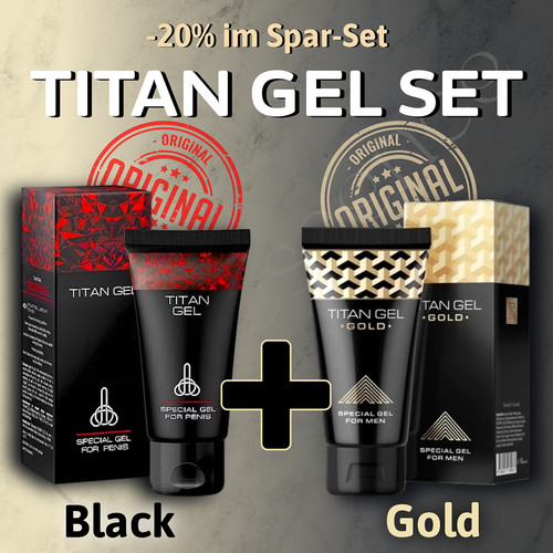 Titan gel gold - +, black