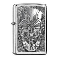 ZIPPO chrom gebuerstet Technic