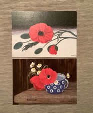 1 Postkarte, Mohnblüten