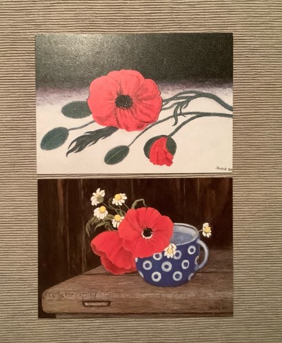 Postkarte mohnblüten - postkarte,,