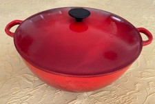 Le Creuset Gußeisern WOK mit Deckel - rot - 30 cm