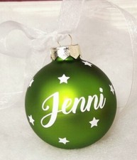 Weihnachtskugel Glas + Namen 4
