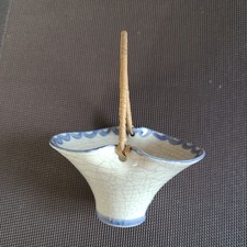 Vintage Hindelanger Keramik Schalen mit Griff, Handarbeit