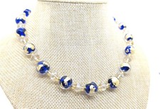 Murano Glas Kette mit Silber