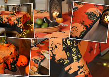 ??? Halloween Tischdecken Tischläufer bedruckt Heimdekoration ???