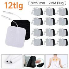 12tlg TENS Elektroden Pads Selbstklebend für Massage EMS Reizstrom Gerät 5x5cm