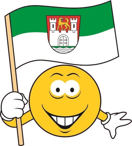 Aufkleber smily mit wolfsburg - mit,