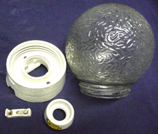 komplette DDR Keller Lampe Hoflampe TOP ZUSTAND Glasschirm Vintage Ostalgie ??