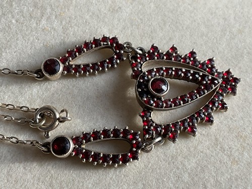 Alter granat collier mit - mit, g