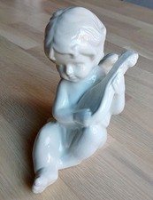 Engelsfigur Porzellan Sitzend