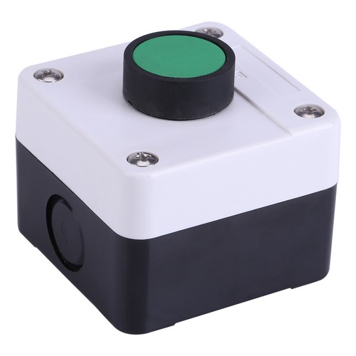 Weatherproof green push button - green,