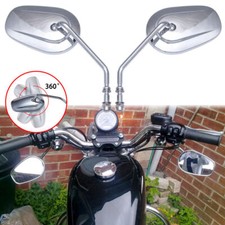 2x Chrom Motorrad Spiegel
