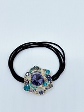 Rosen Haargummi Zopfhalter Haarband  Haarschmuck mit Swarovski® Kristall Neu