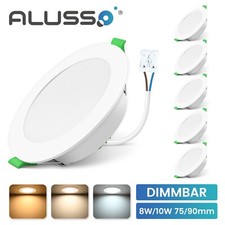 8W 10W LED Einbaustrahler 3CCT Dimmbar Ultra Flach Panel Decken Spot 230V IP44