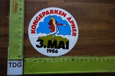 Alter Aufkleber Stadt Hotel Erlebnispark KONGEPARKEN APNER Norwegen 1986