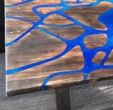 Blaue Epoxidharz Tischplatte