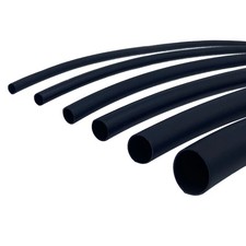 Schwarzer Schrumpfschlauch - 2:1 / 3:1 / 4:1 - Mit & Ohne Kleber - KFZ Strom