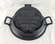 Antikes Waffeleisen Gusseisen mit Ofenring -für Kohleofen -mit Rezept -Dekorativ