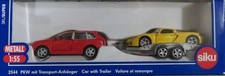 SIKU PKW mit Transportanhänger Art . -Nr. 2544 NEU in OVP - 1:55