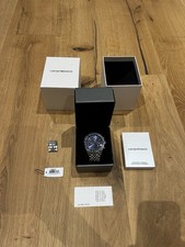 Emporio Armani AR6072 Herren Chronograph – Blau – Top Zustand