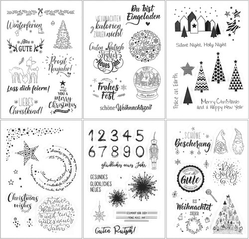 Weihnachtsstempel blätter - 6,
