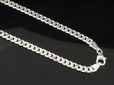 925 Sterlingsilber Halskette Panzerkette 4,7 mm breit 50 cm Flachpanzer 14 Gramm