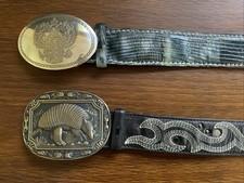 Reptile‘s House, 2 Gürtel, Schnalle extravagant, Reptil-Prägung, Gr. 80/85, Neuw