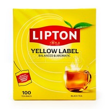(25 EUR/kg) 100x Lipton Yellow Label Schwarztee Tee Beutel Tea Quality No. 1