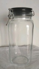 Zeller Present klares großes Einmachglas mit schwarzem Deckel 3 Liter