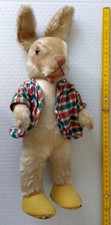 Hase Nikili alte originale Steiff Figur mit Marke, ca.  40 cm, originales Hemd