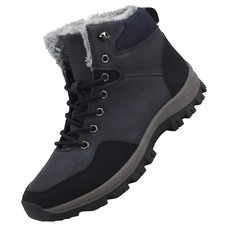 Herren Stiefel Winterboots Stiefeletten Trekkingschuhe Gefüttert Warm Navy