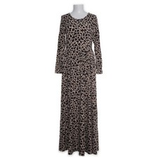Boysen's, Maxikleid, Größe: 38, Weiß/Mehrfarbig, Elasthan/Viskose, Leopard #3cl