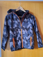 Shoftshelljacke für Jungen Gr. 146, Yigga, gemustert in schwarz und grau